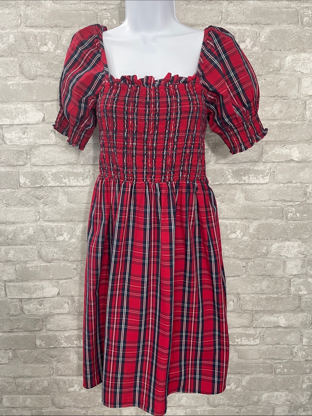 Draper James Cam Smocked Dress in Angie Plaid